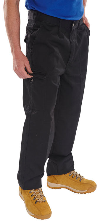 Beeswift Heavyweight Drivers Trousers - Black - Customisable Trousers