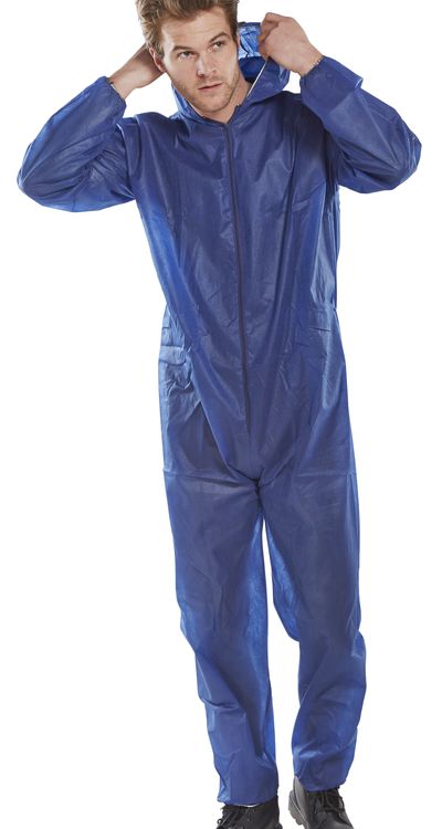 Beeswift Polprop Disposable Coverall - Navy Blue - Customisable Coveralls