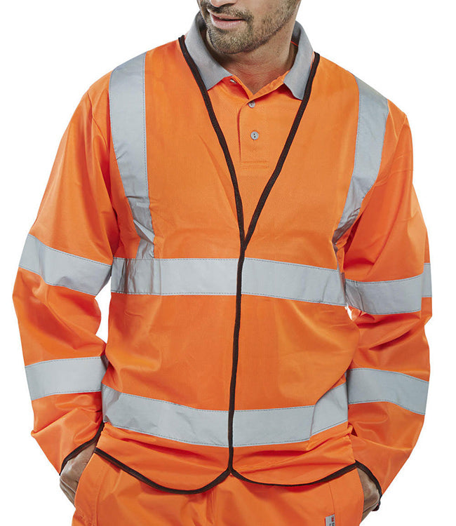 Beeswift Fire Retardant Hi Vis Jerkin - Orange - Customisable Jerkins