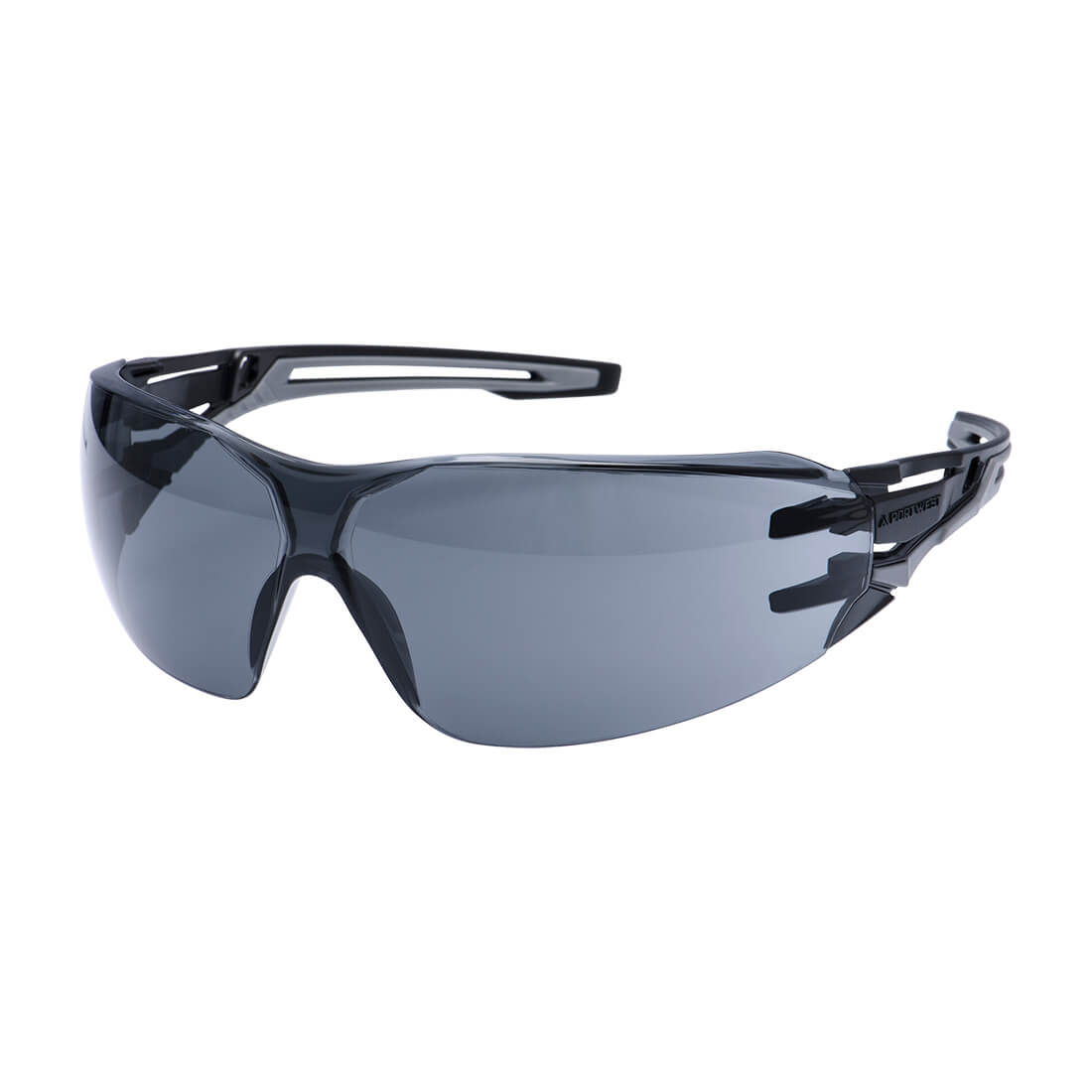 Anthracite Wraparound Safety Glasses Pr01 - Smoke R - Customisable Safety Spectacles