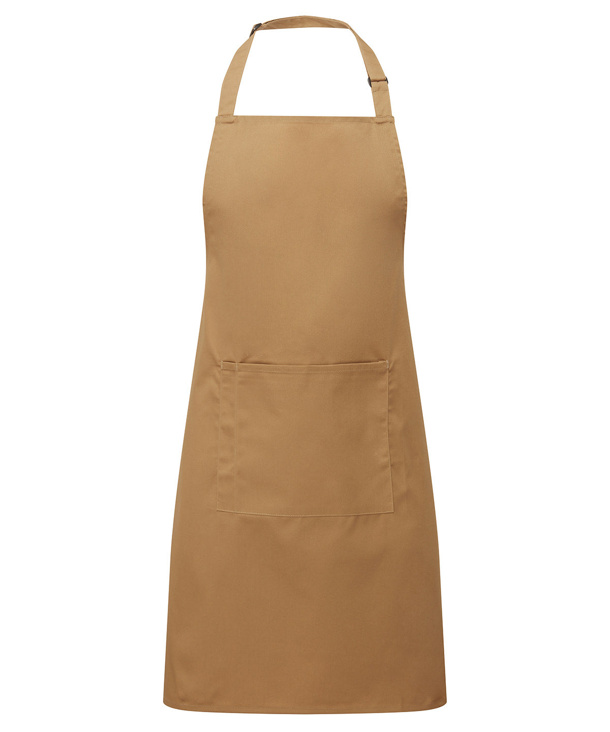 12 x Popular Bib Aprons with Pocket + Free Logo - Camel One size - Customisable Bundle