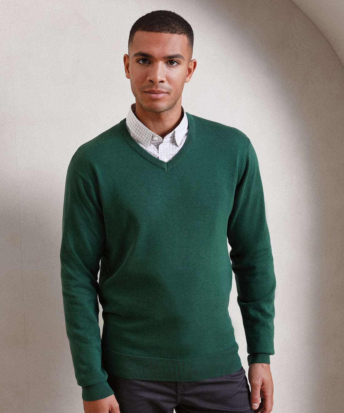 Premier - V-neck knitted sweater - PR694 - - Customisable Knitted Jumpers