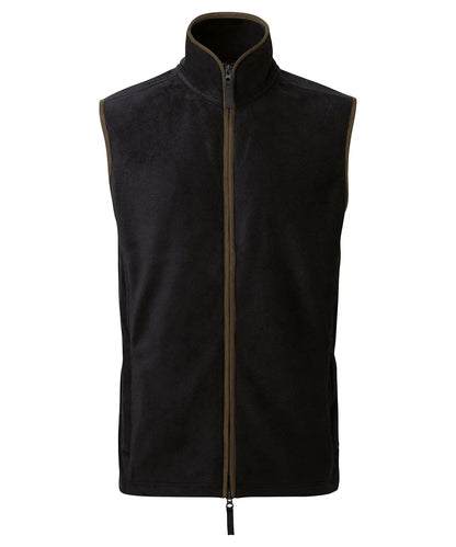 Artisan fleece gilet - PR803 - Black Brown - Customisable Gilets &amp; Body Warmers