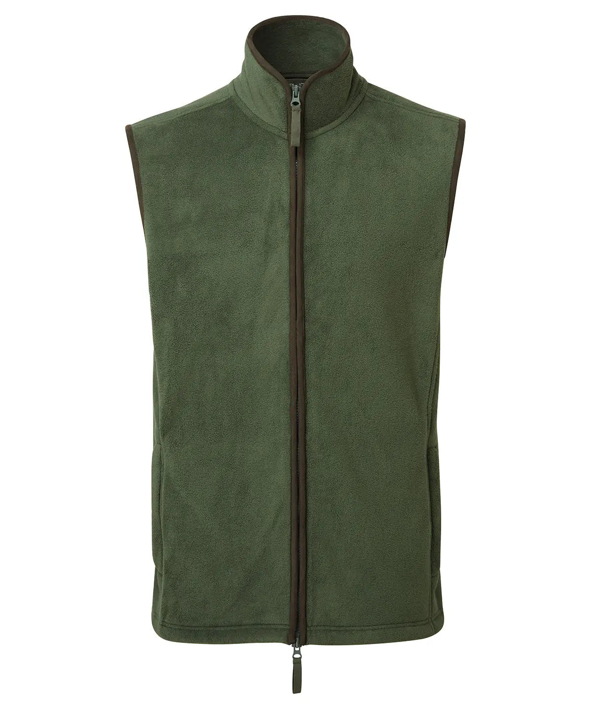 Artisan fleece gilet - PR803 - Moss Green Brown - Customisable Gilets &amp; Body Warmers