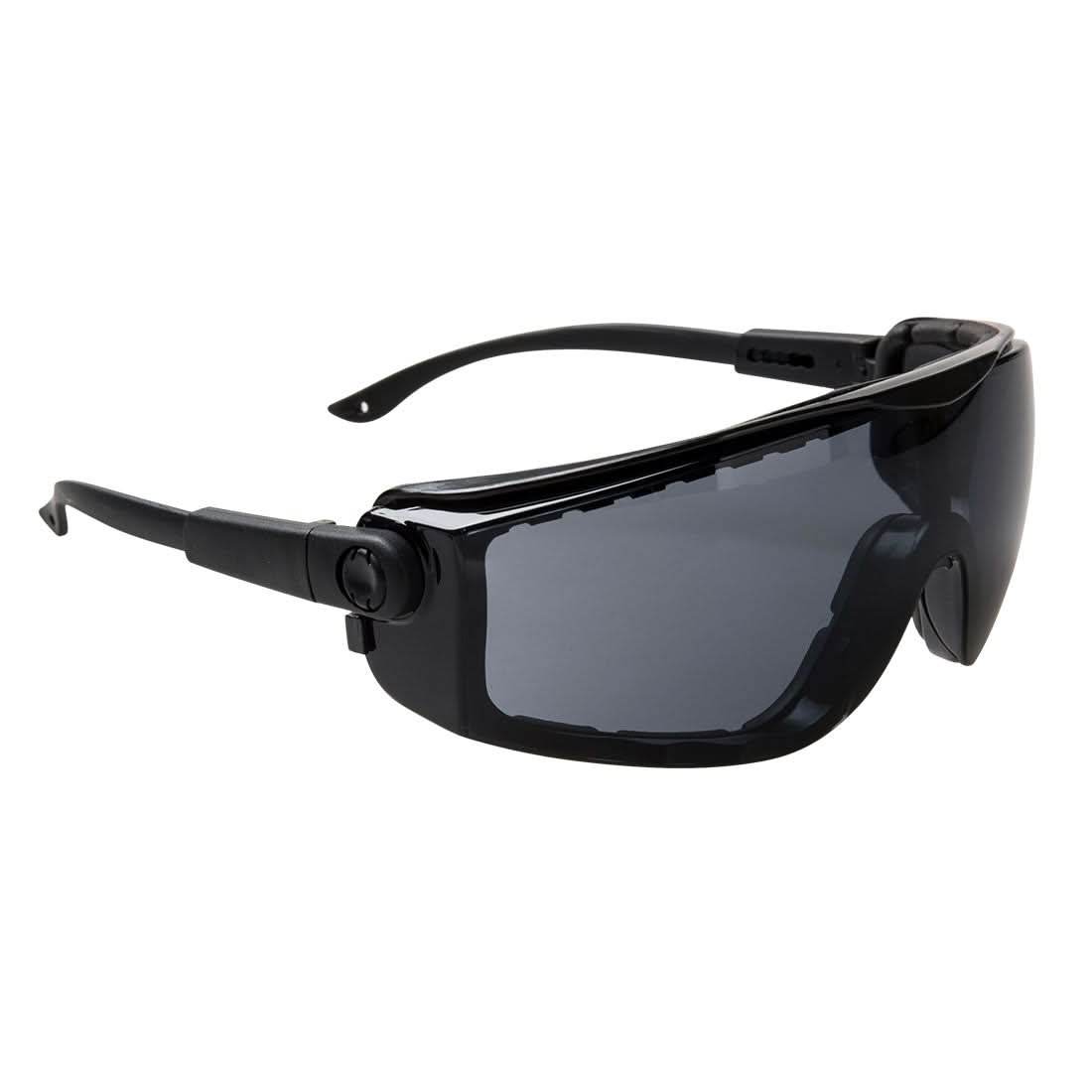 Portwest Focus Safety Glasses PS03 - Smoke - Customisable PPE