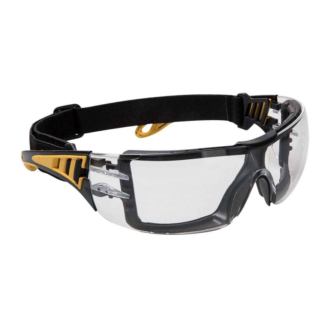 Portwest Impervious Tech Safety Glasses PS09 - Clear - Customisable PPE