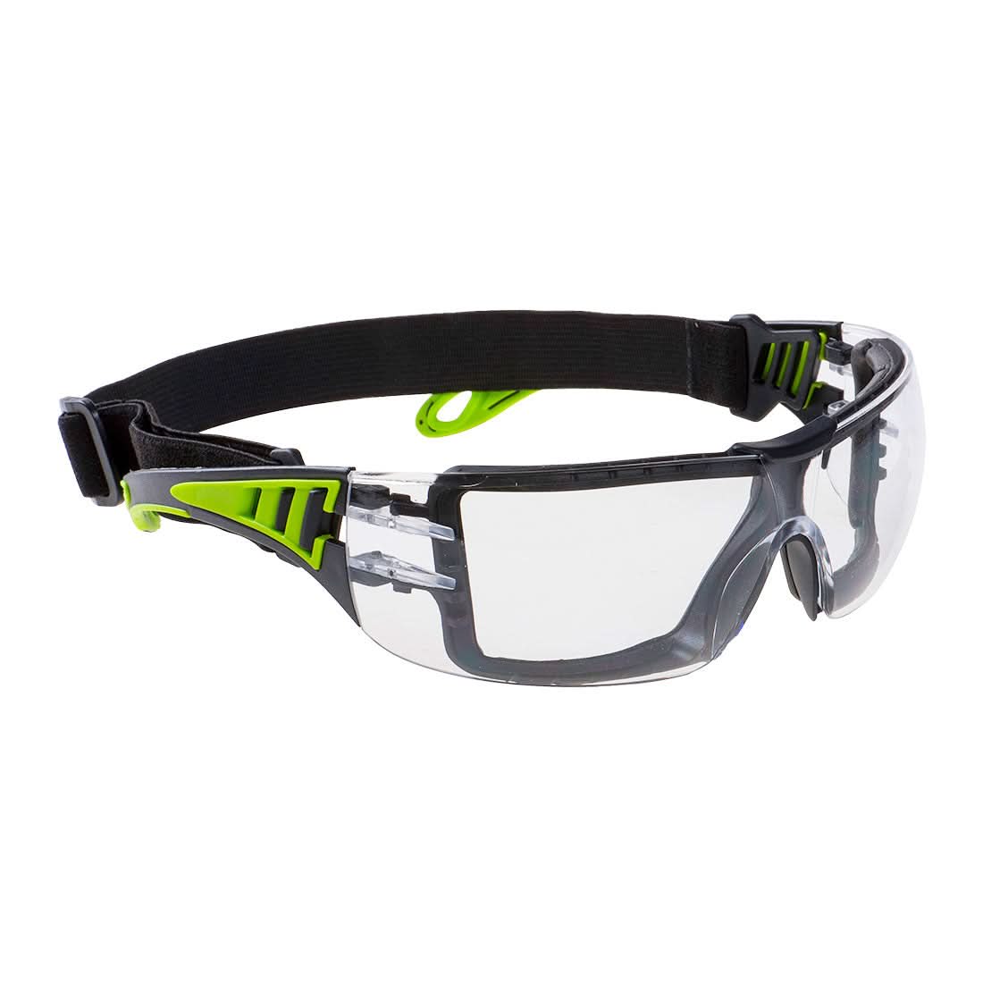 Portwest Tech Look Plus Safety Glasses PS11 - Clear - Customisable PPE