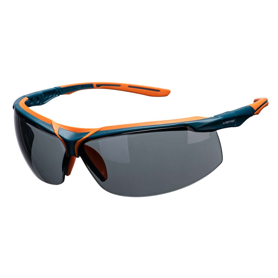 Portwest Mega Kn Safety Glasses PS13 - Smoke - Customisable PPE