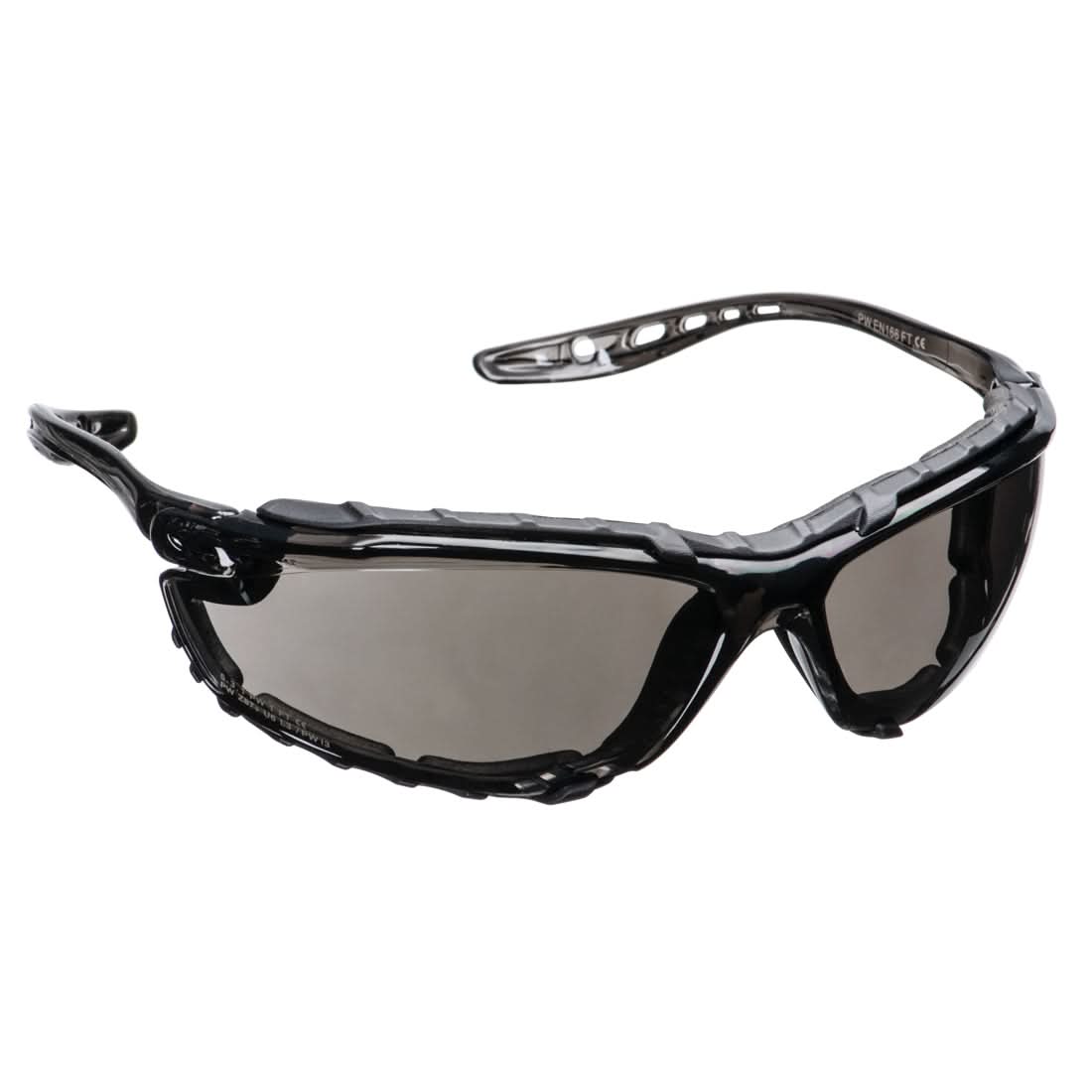 Portwest Lite Plus Safety Safety Glasses PS14 - Smoke - Customisable PPE
