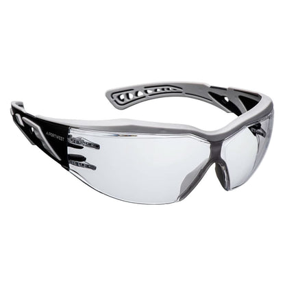 Portwest Dynamic Plus Kn Safety Glasses PS20 - Clear - Customisable PPE
