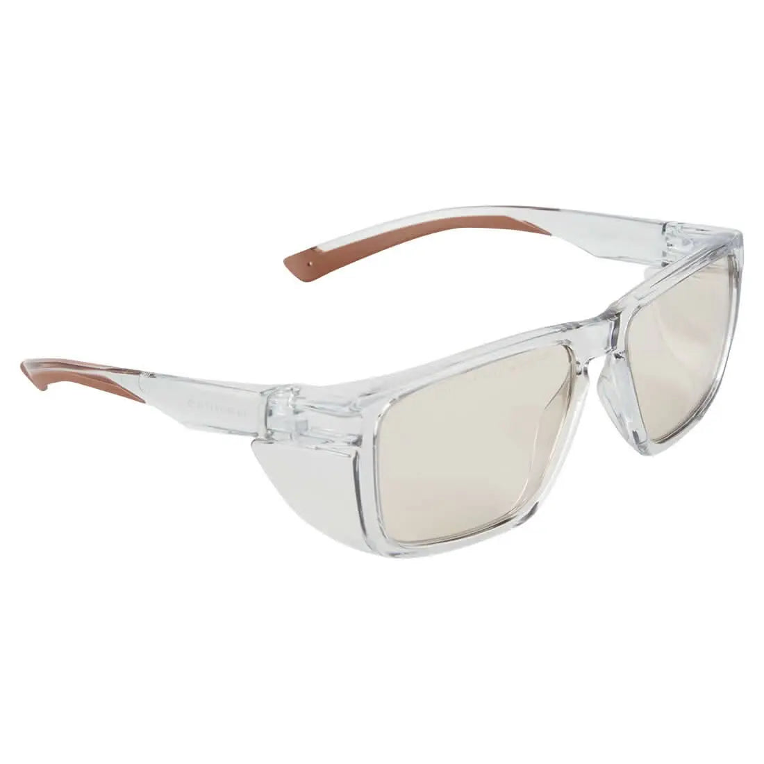 Side Shields Safety Glasses Ps26 - Brown - Customisable Safety Spectacles