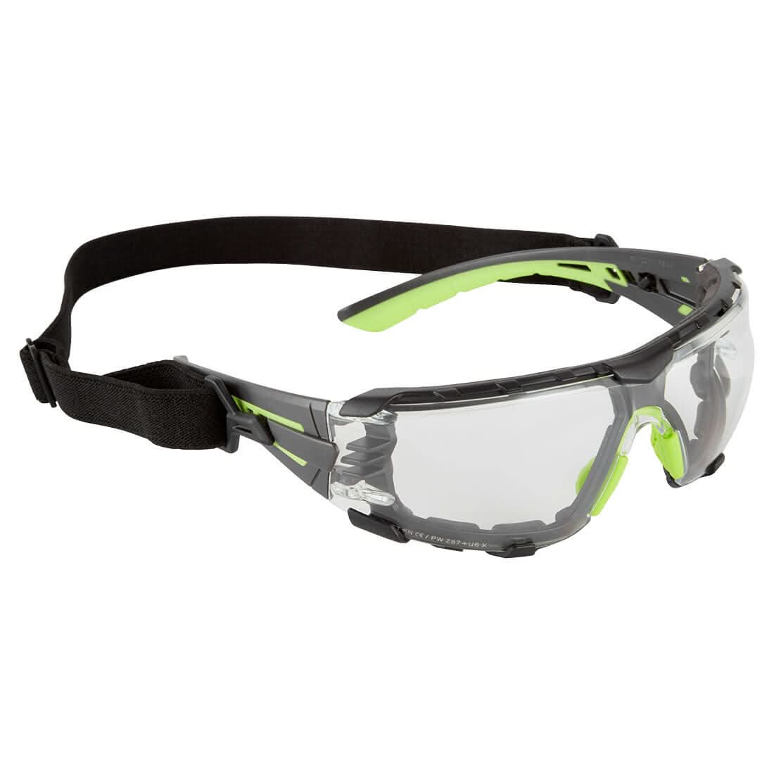 Portwest Tech Look Pro Kn Safety Glasses PS28 - Clear - Customisable PPE