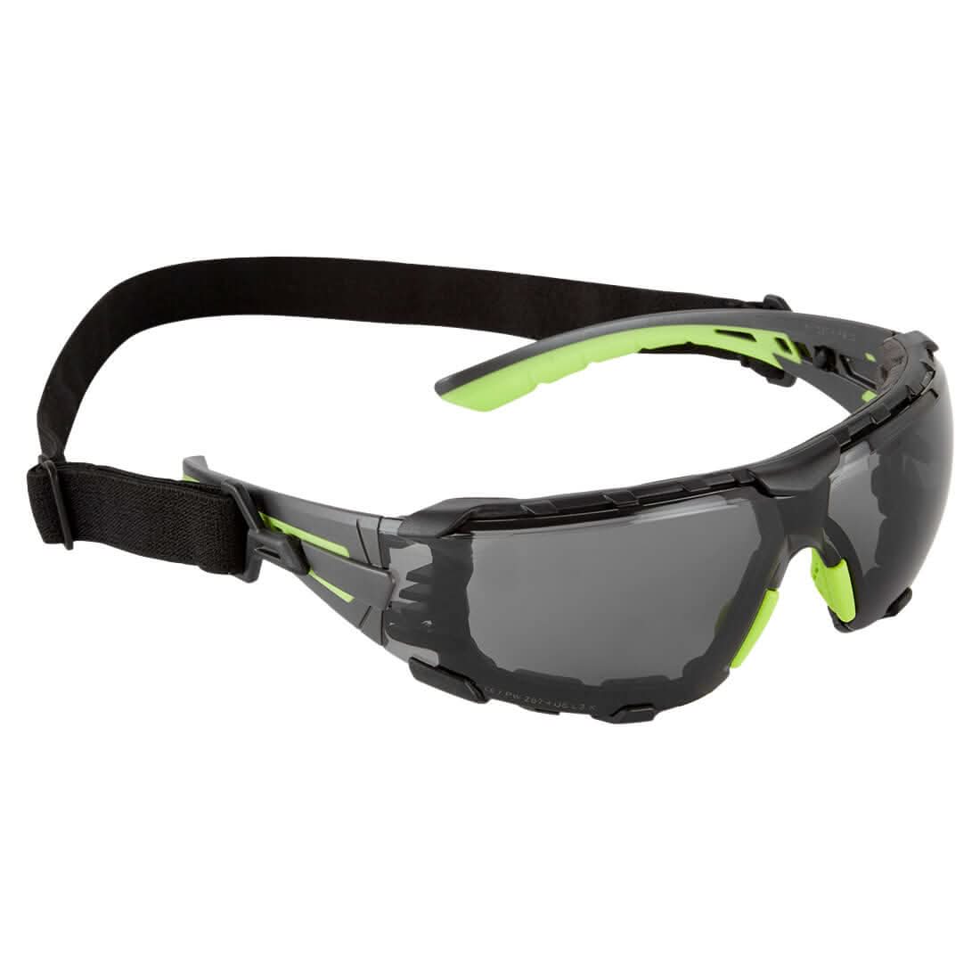 Portwest Tech Look Pro Kn Safety Glasses PS28 - Smoke - Customisable PPE