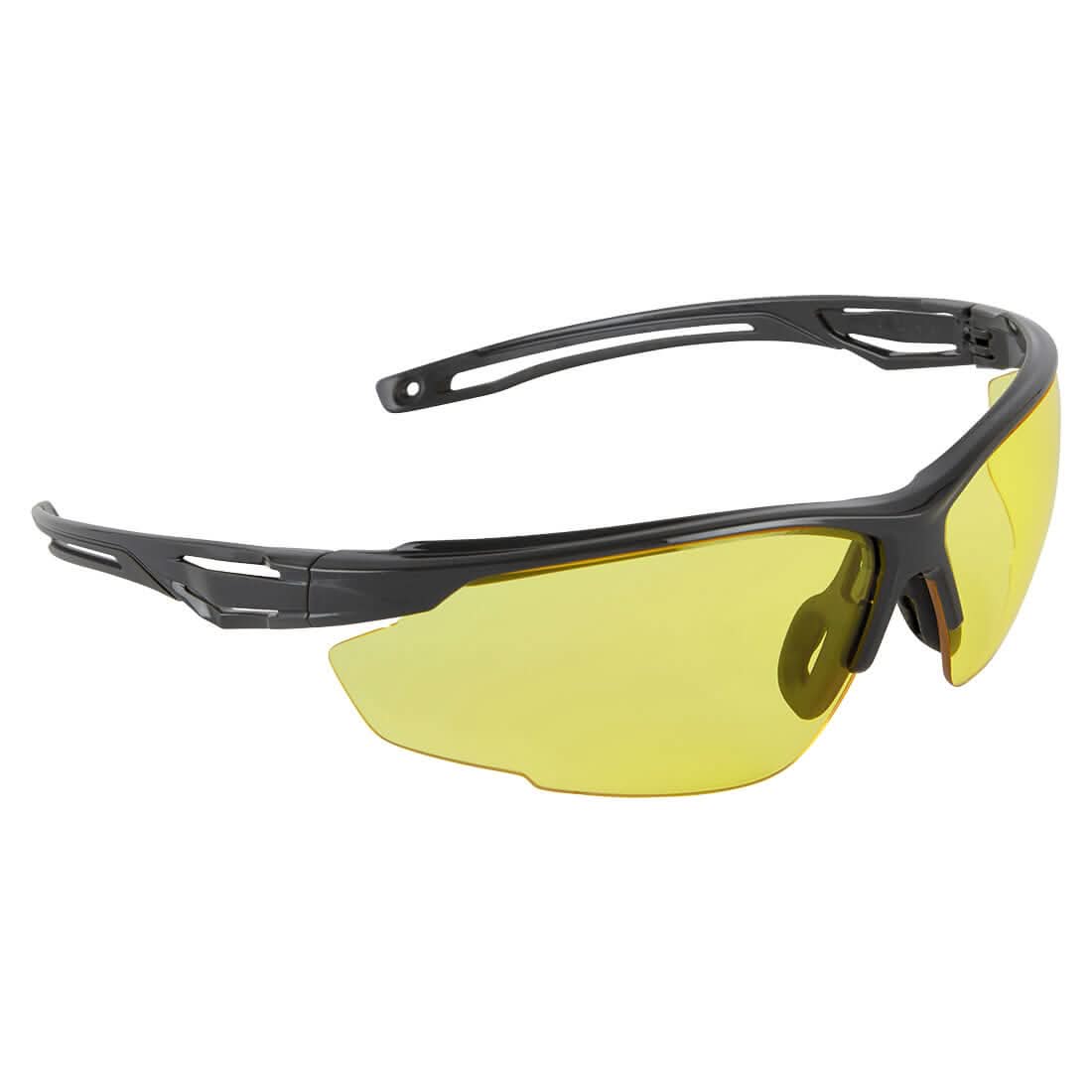 Portwest Anthracite Safety Glasses PS36 - Amber - Customisable PPE