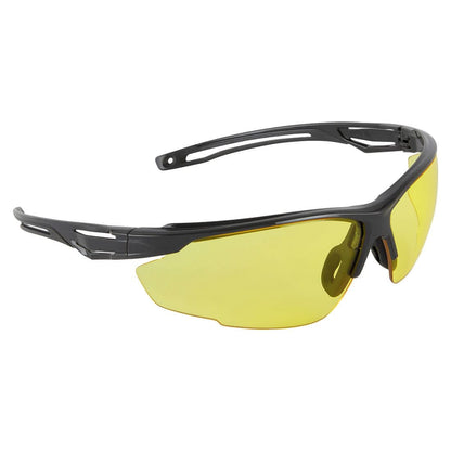 Portwest Anthracite Safety Glasses PS36 - Amber - Customisable PPE