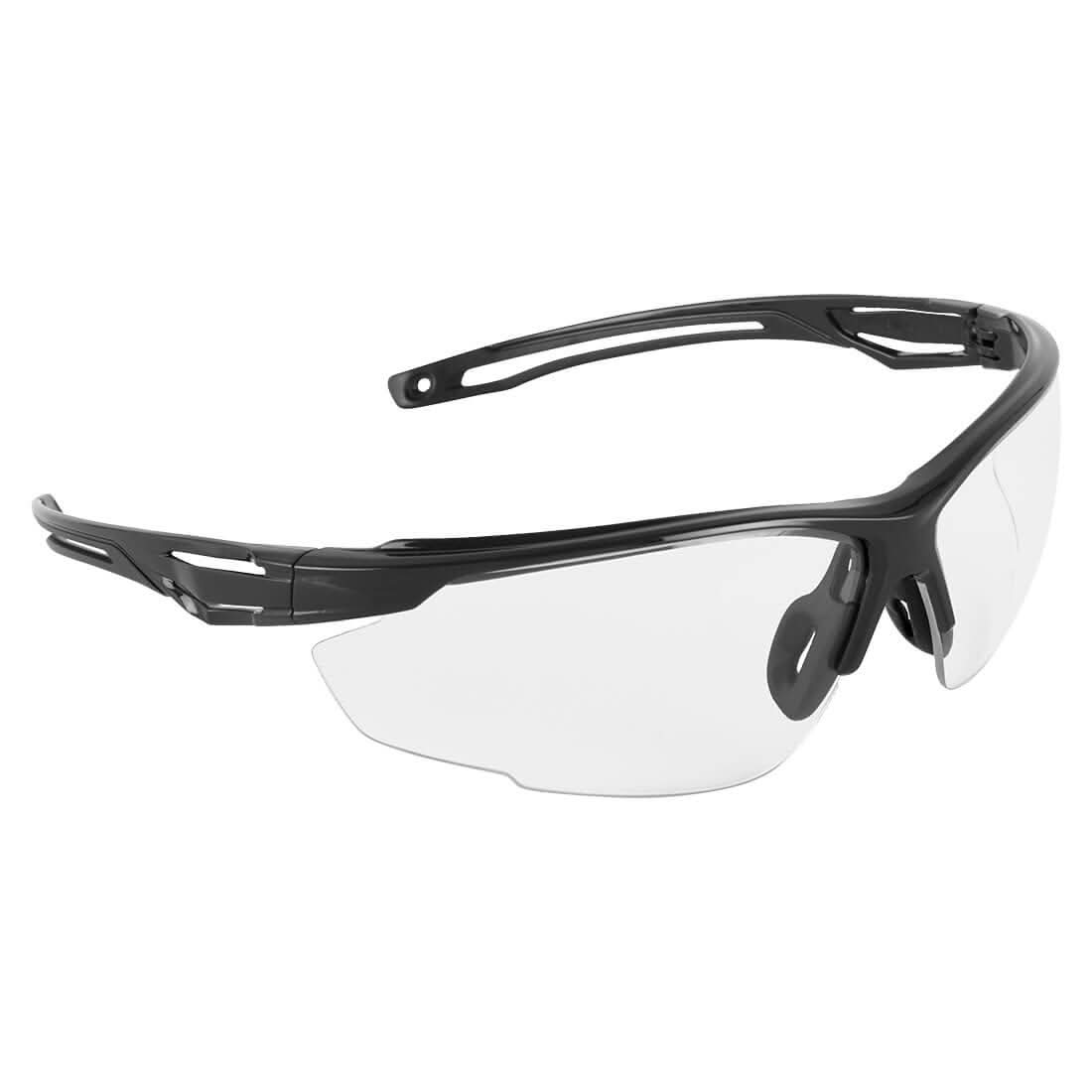 Portwest Anthracite Safety Glasses PS36 - Clear - Customisable PPE