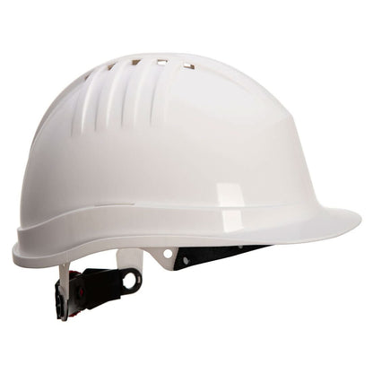 Portwest Expertline Safety Helmet Wheel Ratchet PS62 - White - Customisable Helmets