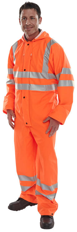 Beeswift Hi Vis Pu Breathable Coverall - - Customisable Coveralls