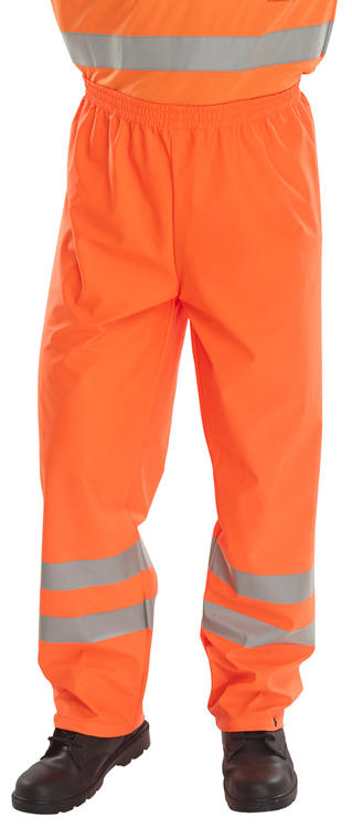 Beeswift Hi Vis Pu Overtrousers - - Customisable Trousers