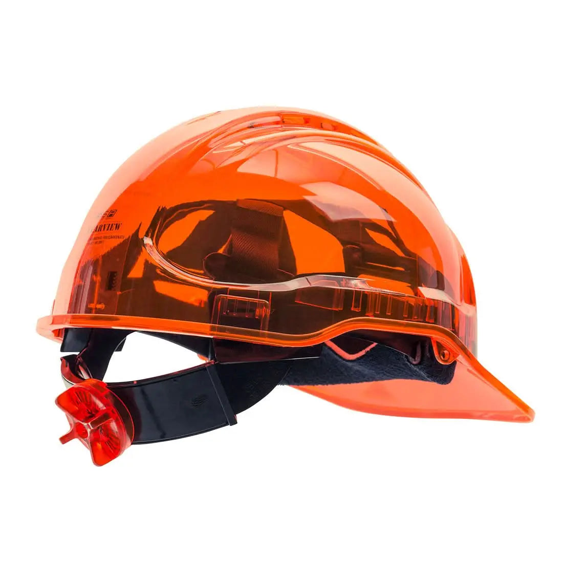 Peak View Ratchet Hard Hat Vented Pv60 - Orange - Customisable Safety Helmet