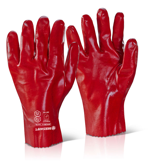 Beeswift Pvc &quot; Gauntlet - Red ONE SISE - Customisable PVC