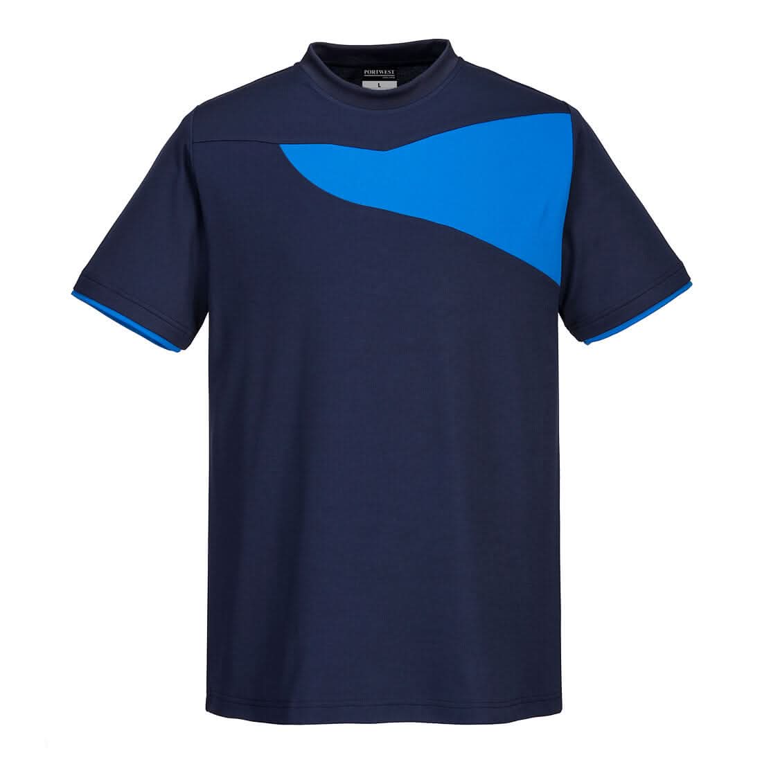 Portwest Pw2 Cotton Comfort T Shirt SS PW211 - Navy Royal - Customisable T-Shirts