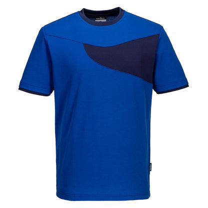 Portwest Pw2 Cotton Comfort T Shirt SS PW211 - Royal Navy - Customisable T-Shirts