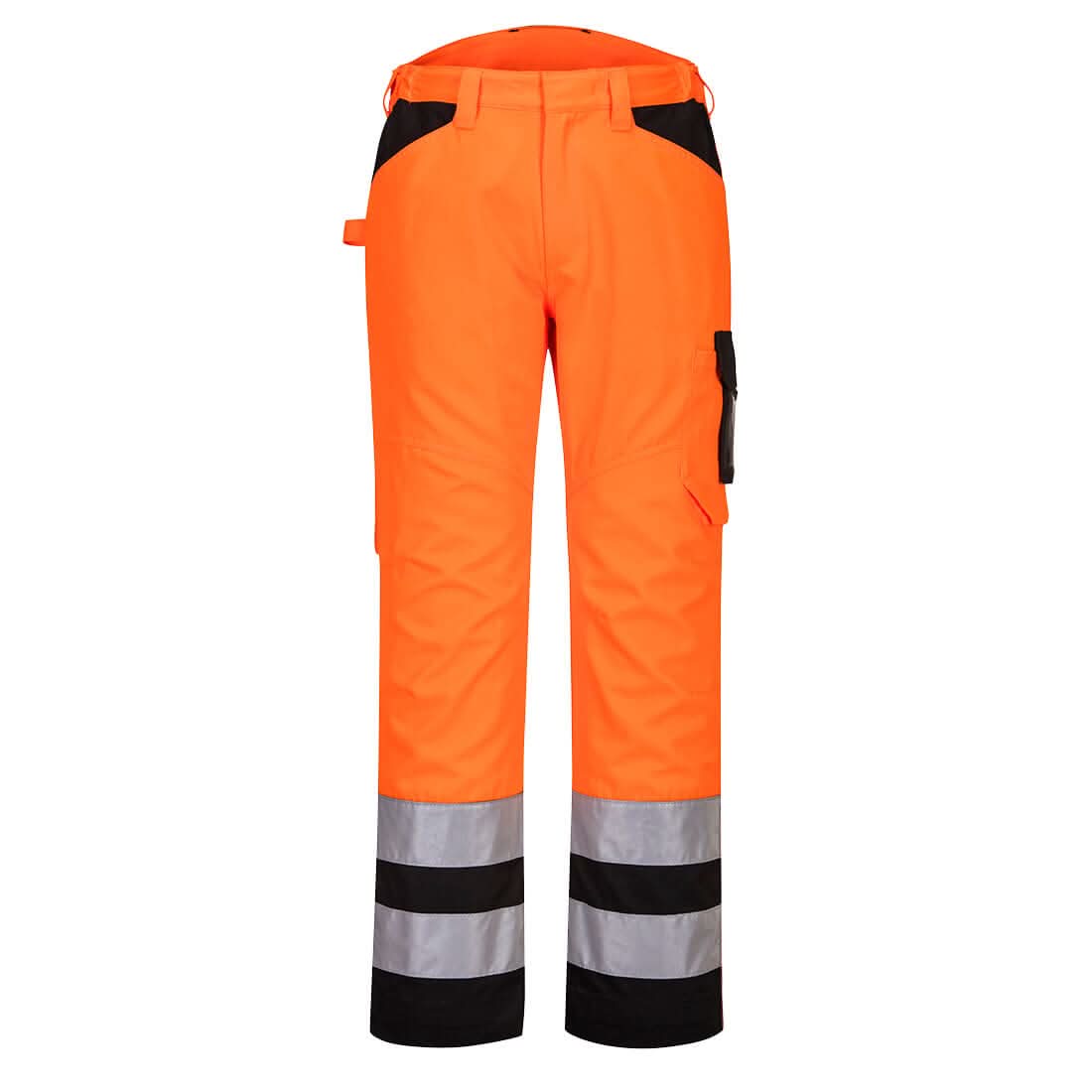 Portwest Pw2 Hi Vis Service Trousers PW241 - Orange Black - Customisable Hi-Vis Trousers