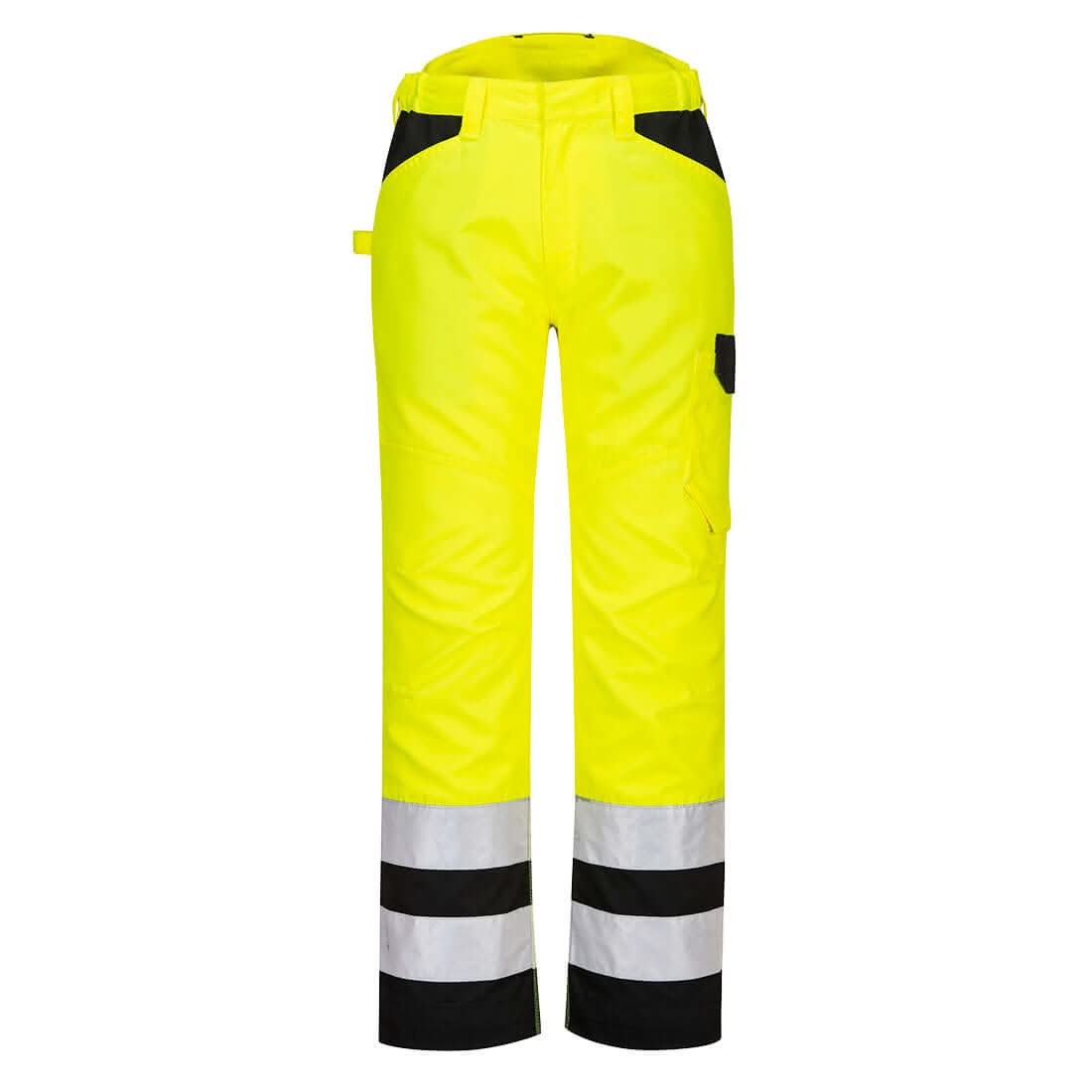 Portwest Pw2 Hi Vis Service Trousers PW241 - Yellow Black - Customisable Hi-Vis Trousers