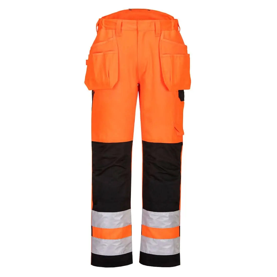 Pw2 Hi Vis Holster Pocket Trousers Pw242 - Orange Black - Customisable Holster Trousers