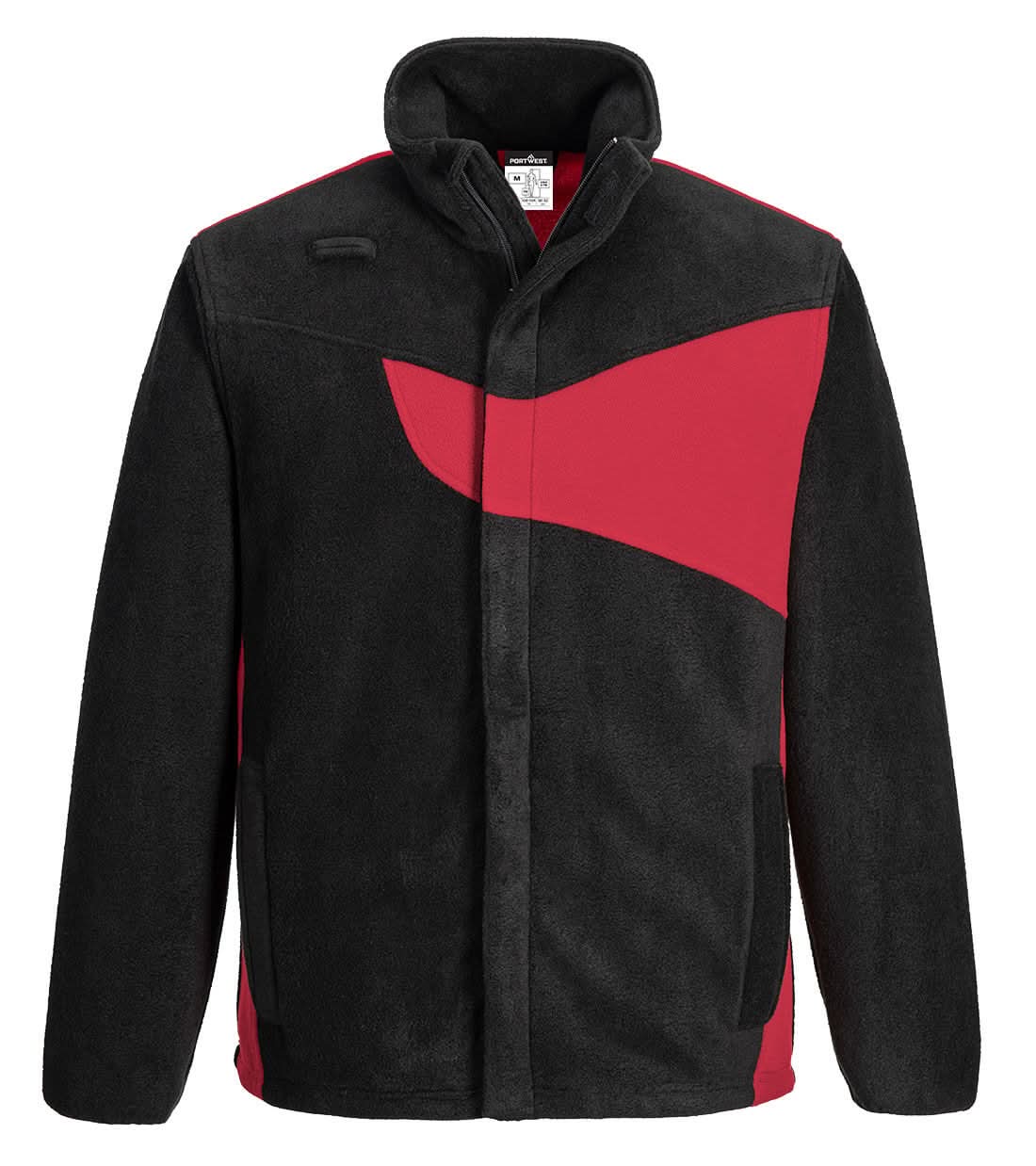 Portwest Pw2 Fleece PW270 - Black Red - Customisable Fleece
