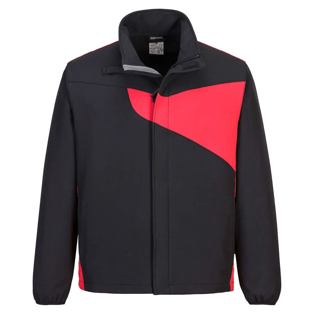 Pw2 Softshell (2 L) Pw271 - Black Red - Customisable Softshell Jackets