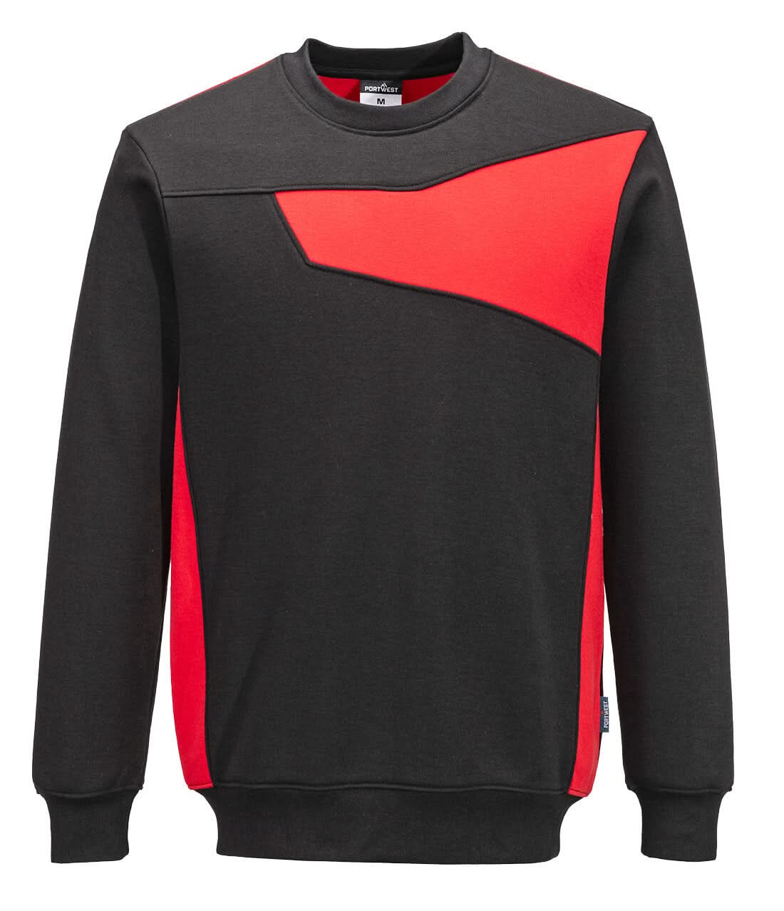 Portwest Pw2 Sweatshirt PW273 - Black Red - Customisable Sweatshirts
