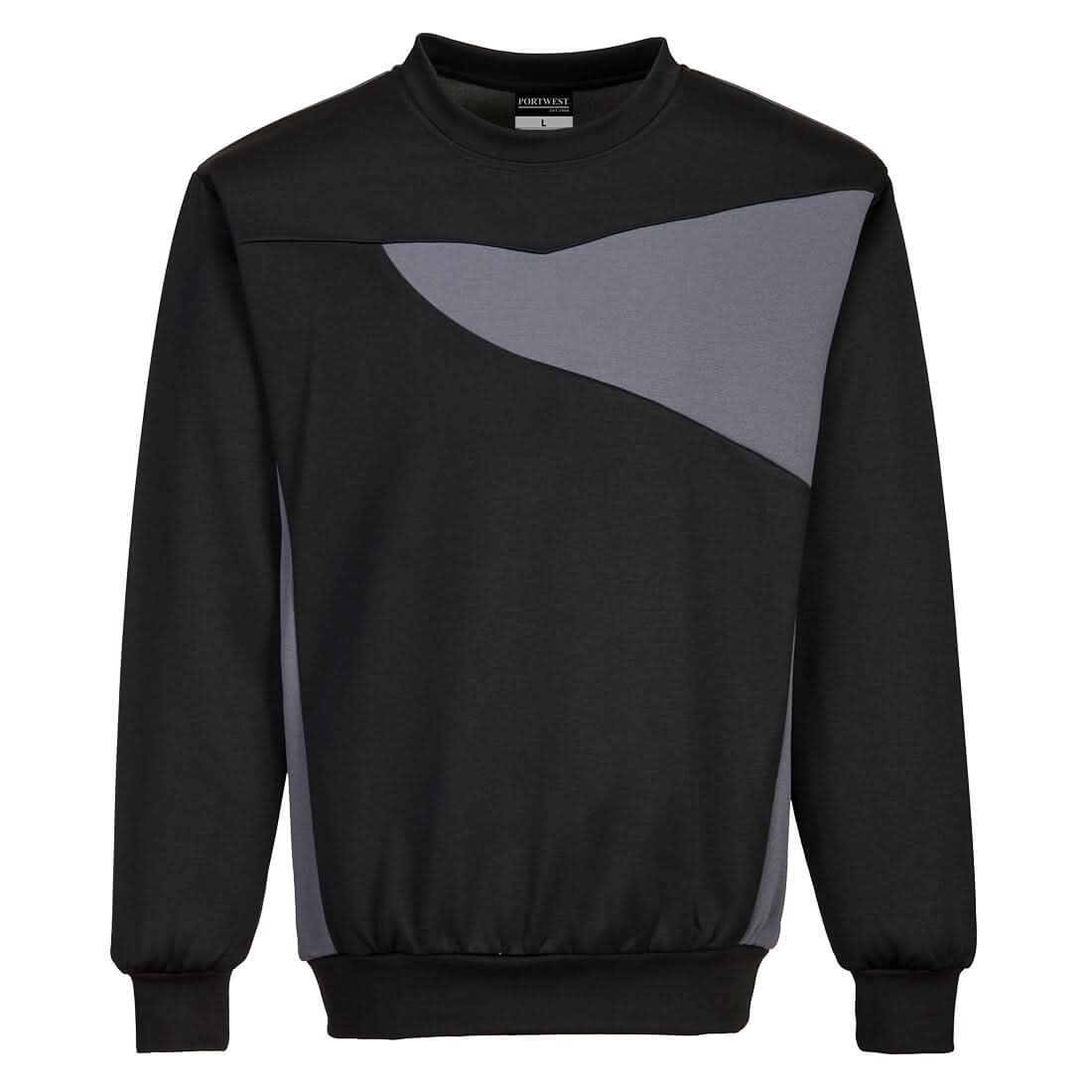 Portwest Pw2 Sweatshirt PW273 - Black Zoom Grey - Customisable Sweatshirts