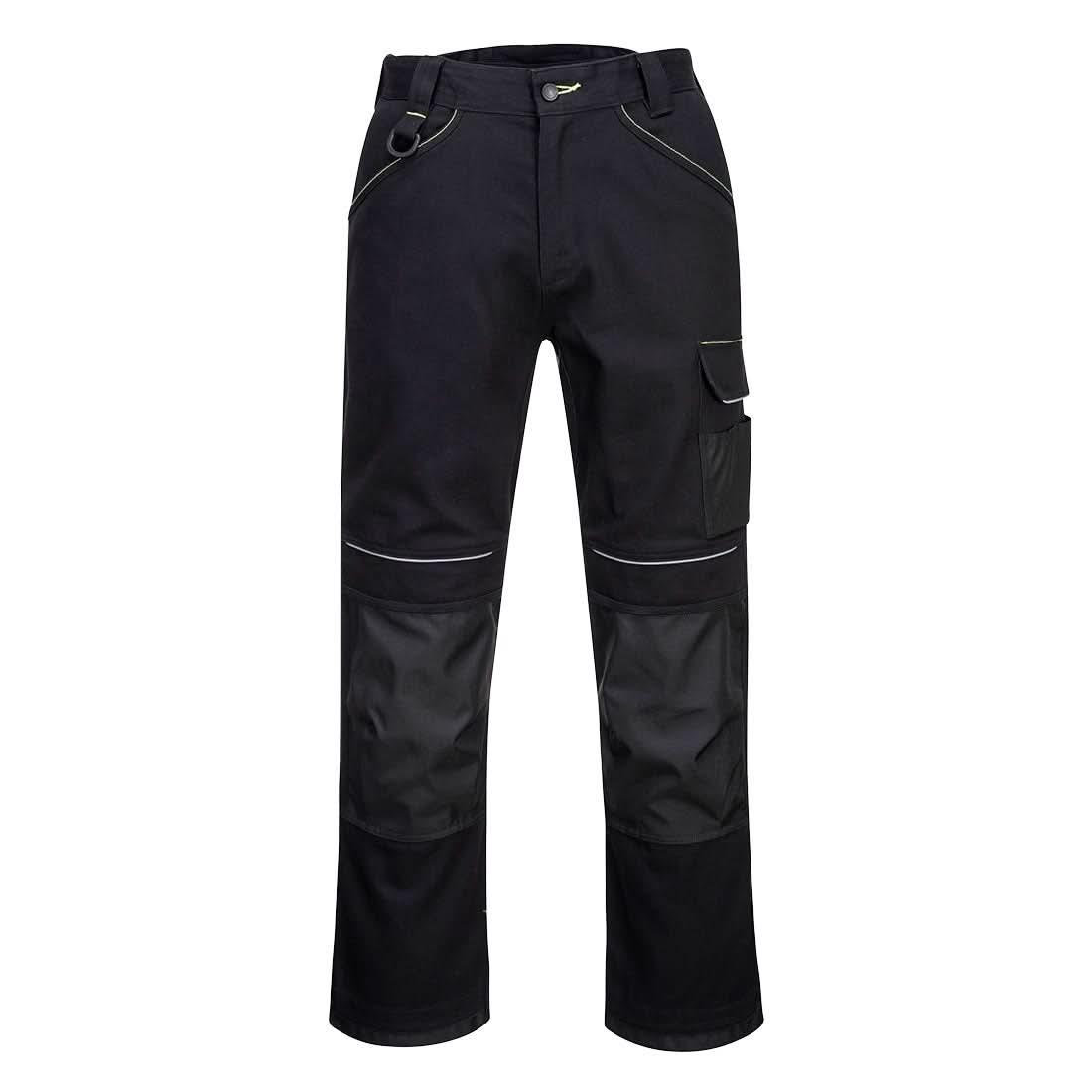Portwest Pw3 Cotton Work Trouser PW301 - Black 46 - Customisable Trousers