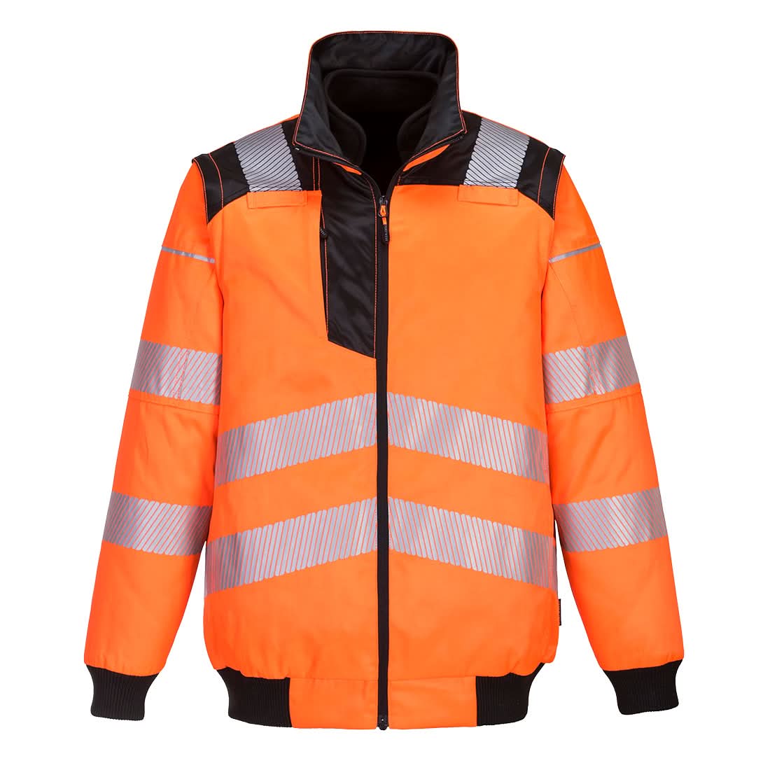 Portwest Pw3 Hi Vis 3 In 1 Pilot Jacket PW302 - Orange Black - Customisable Jacket