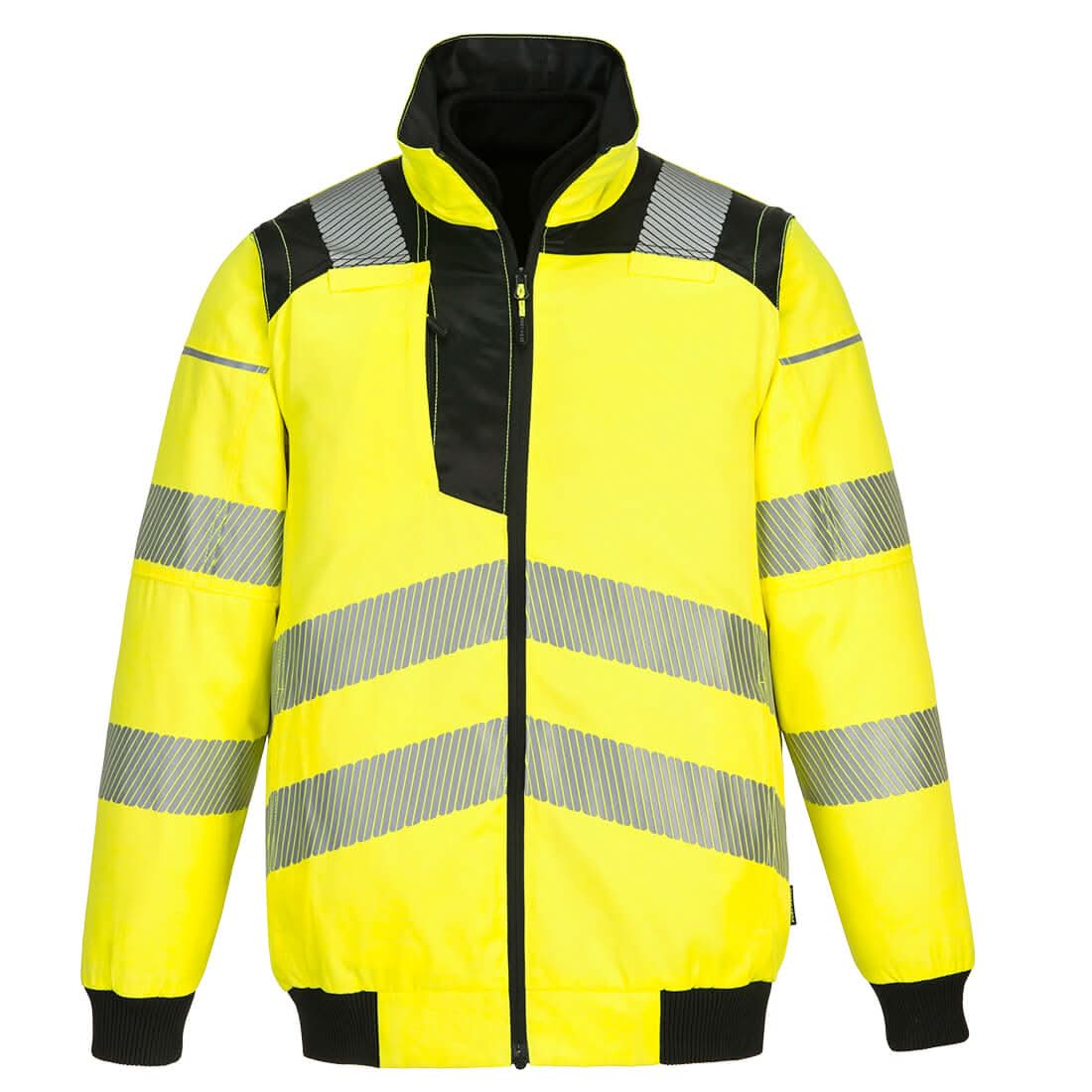 Portwest Pw3 Hi Vis 3 In 1 Pilot Jacket PW302 - Yellow Black - Customisable Jacket