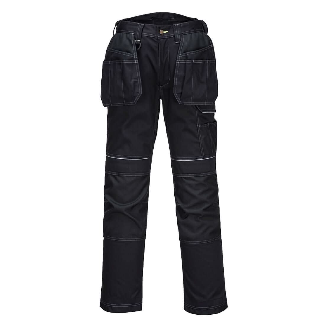 Portwest Pw3 Stretch Holster Work Trousers PW305 - Black - Customisable Trousers