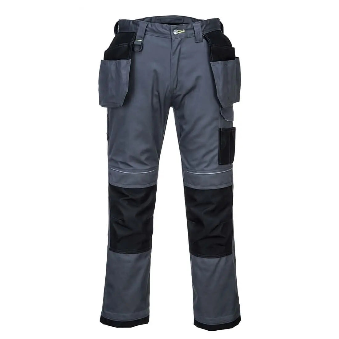 Pw3 Stretch Holster Work Trousers Pw305 - Zoom Grey Black - Customisable Work Trousers