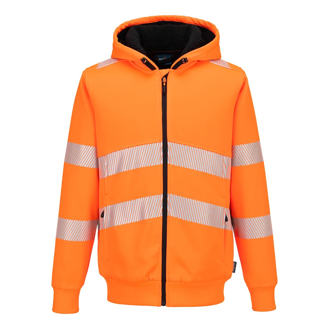 Portwest PW321 Hi Vis Zipped Winter Hoodie - Orange - Customisable Clothing