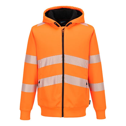 Portwest PW321 Hi Vis Zipped Winter Hoodie - Orange - Customisable Clothing