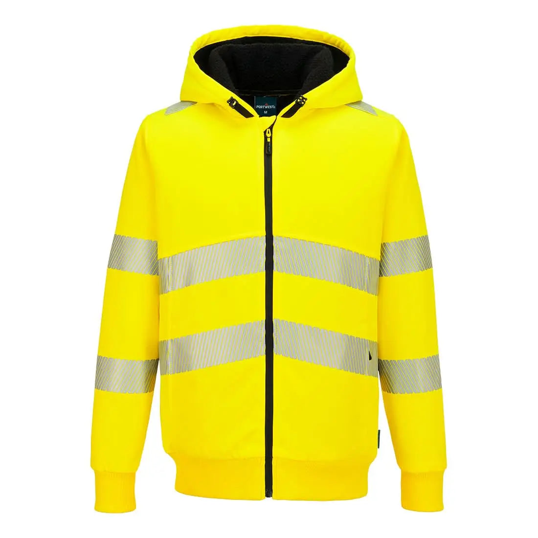 Pw321 Hi Vis Zipped Winter Hoodie Pw321 - Yellow - Customisable Hoodies