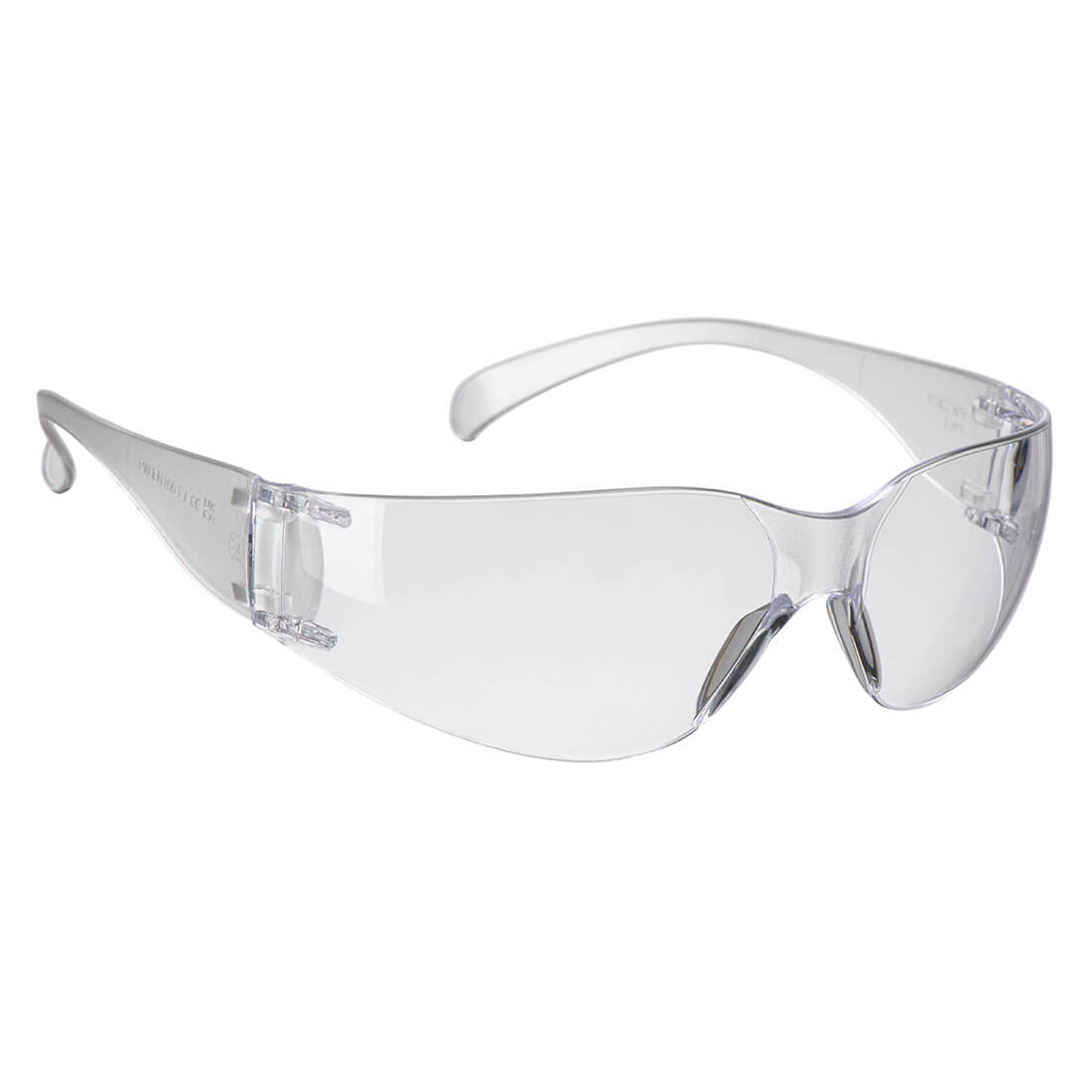 Wrap Around Safety Glasses Pw32 - Clear One Size - Customisable Safety Spectacles