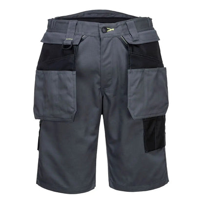 Pw3 Holster Work Shorts Pw345 - Zoom Grey Black - Customisable Shorts