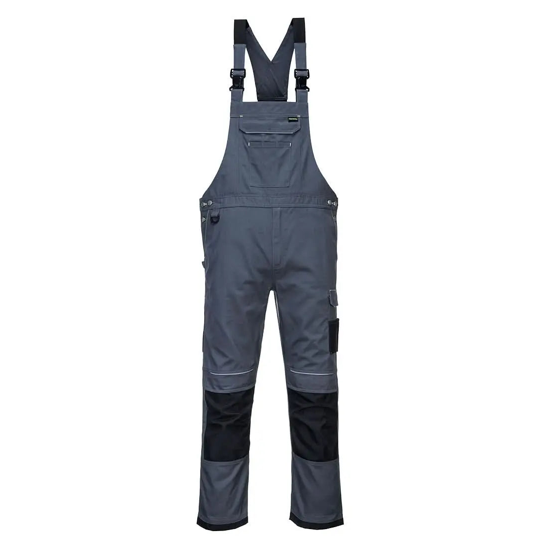 Pw3 Work Bib And Brace Pw346 - Zoom Grey Black - Customisable Bib &amp; Braces