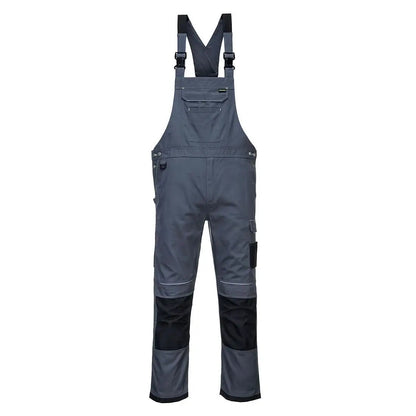 Pw3 Work Bib And Brace Pw346 - Zoom Grey Black - Customisable Bib &amp; Braces