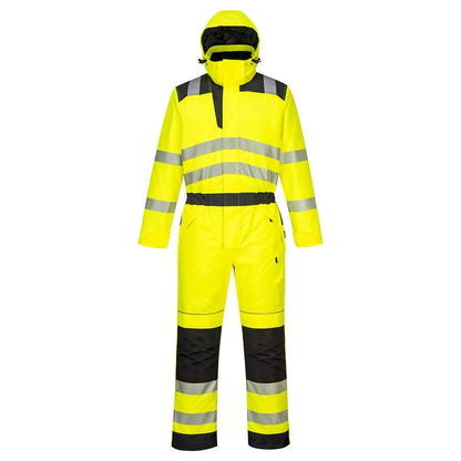 Pw3 Hi Vis Winter Coverall Pw352 - Yellow Black - Customisable Coveralls