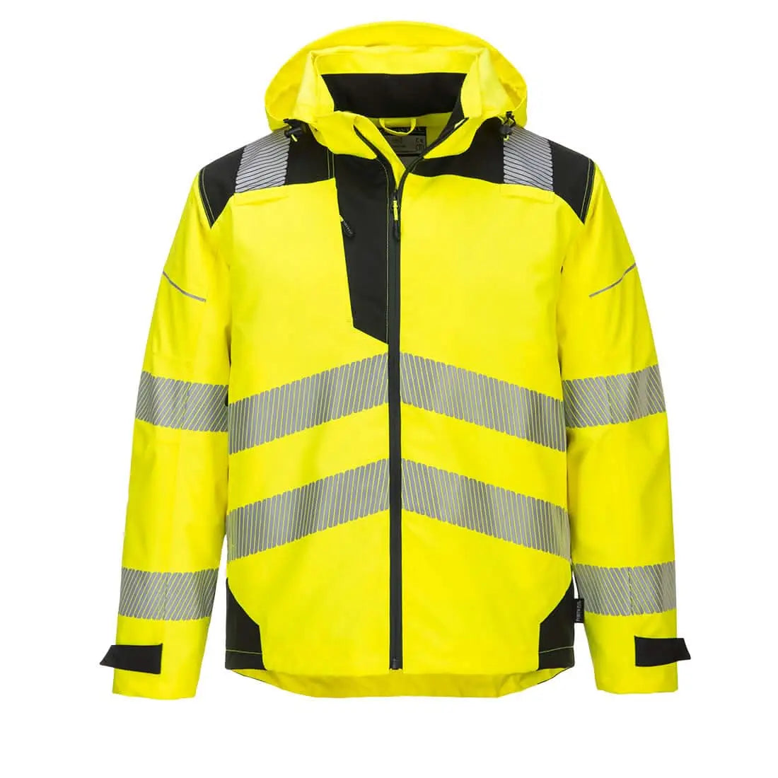 Pw3 Hi Vis Extreme Rain Jacket Pw360 - Yellow Black - Customisable Rain Jackets