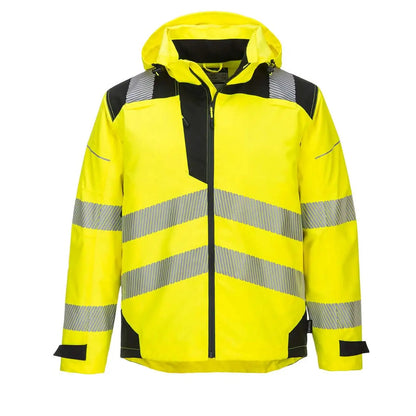 Pw3 Hi Vis Extreme Rain Jacket Pw360 - Yellow Black - Customisable Rain Jackets