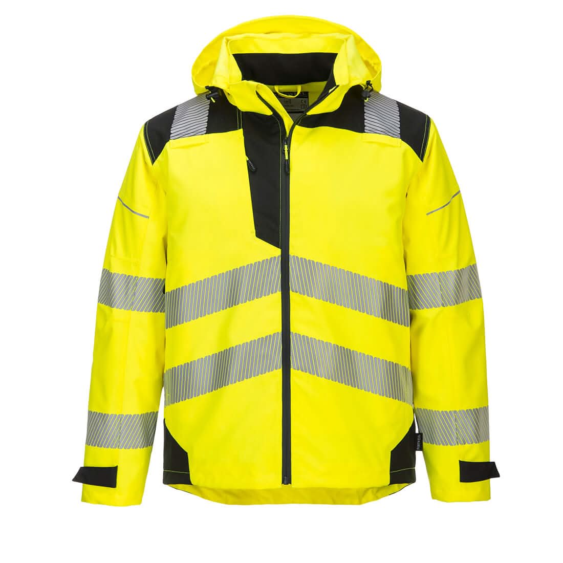 Portwest Pw3 Hi Vis Extreme Rain Jacket PW360 - Yellow Black - Customisable Jackets